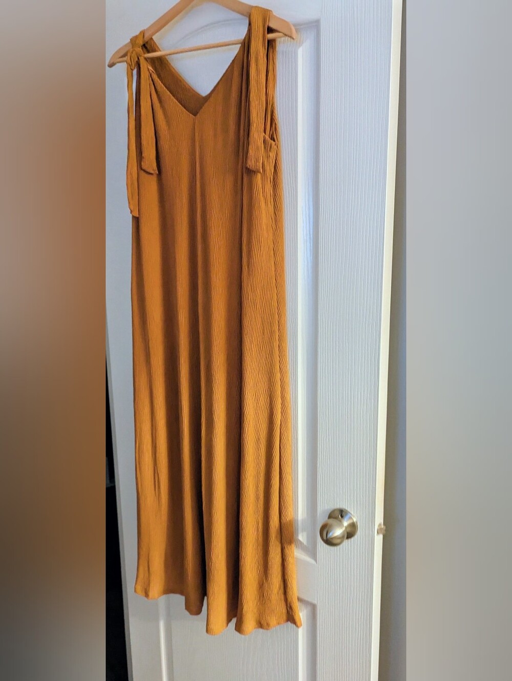 Penningtons Rust Brown Tie-Shoulder Maxi Dress